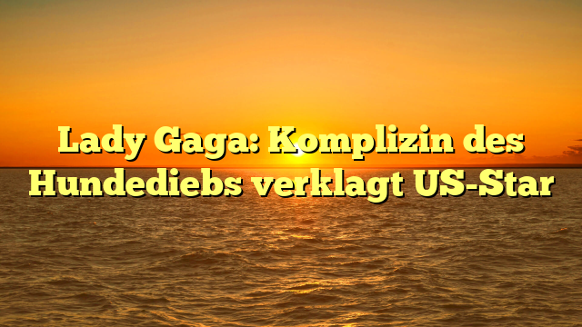 Lady Gaga: Komplizin des Hundediebs verklagt US-Star