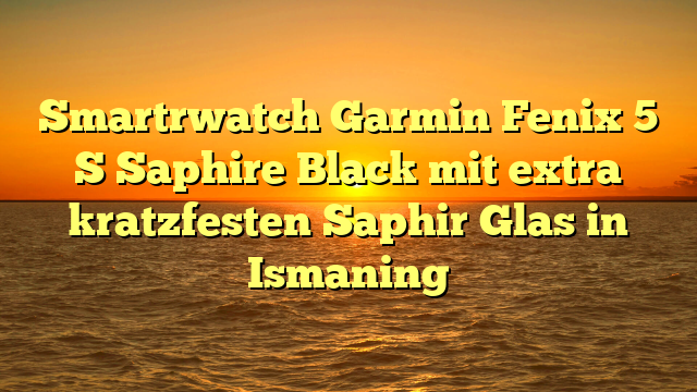 Smartrwatch Garmin Fenix 5 S Saphire Black mit extra kratzfesten Saphir Glas in Ismaning