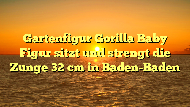 Gartenfigur Gorilla Baby Figur sitzt und strengt die Zunge 32 cm in Baden-Baden