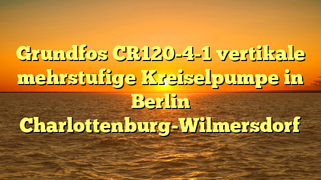 Grundfos CR120-4-1 vertikale mehrstufige Kreiselpumpe in Berlin Charlottenburg-Wilmersdorf