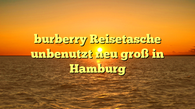 burberry Reisetasche unbenutzt neu groß in Hamburg
